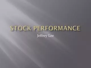 Stock Performance