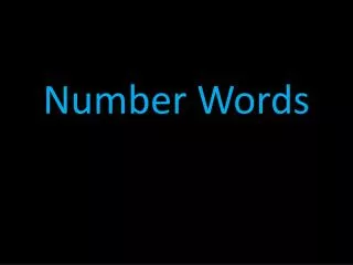 number words