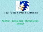 Four Fundamental in Arithmetic - slide 1