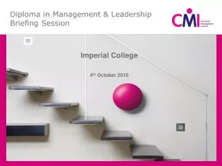 Diploma in Management &amp; Leadership Briefing Session