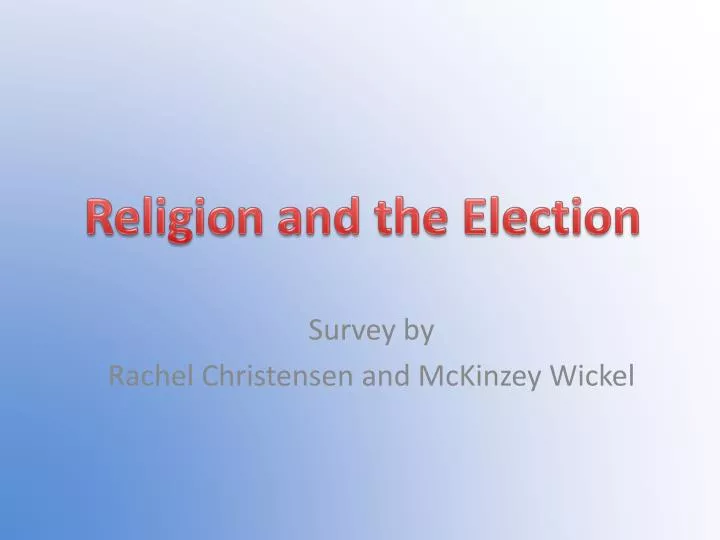 survey by rachel christensen and mckinzey wickel