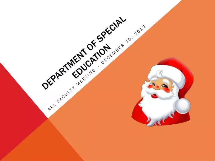 department of special education