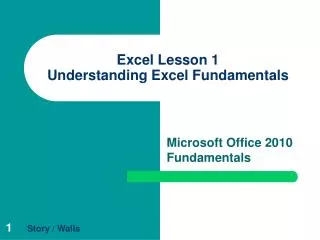Excel Lesson 1 Understanding Excel Fundamentals