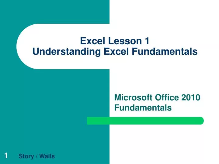 excel lesson 1 understanding excel fundamentals