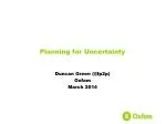 Planning for Uncertainty - slide 1