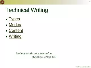 Technical Writing