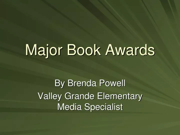 major book awards