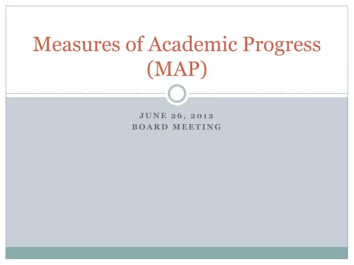 measures of academic progress map