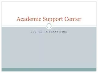 Academic Support Center