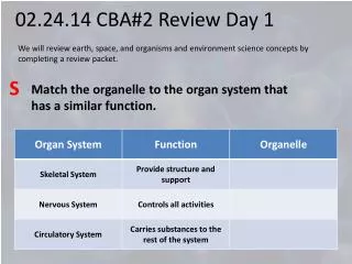02.24.14 CBA#2 Review Day 1