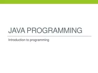 java programming