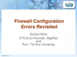 Firewall Configuration Errors Revisited