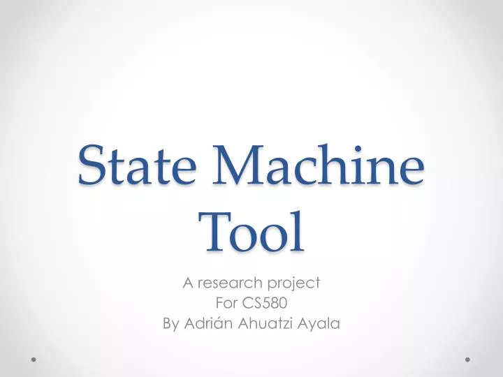state machine tool
