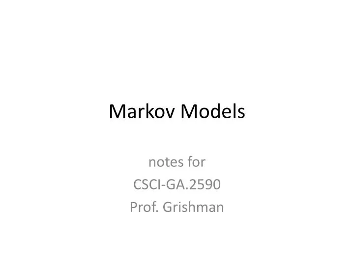 markov models