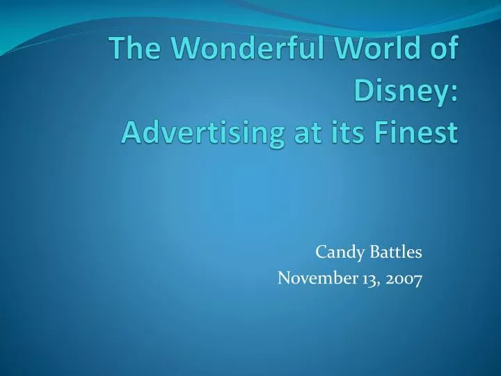 the wonderful world of disney advertising at its finest