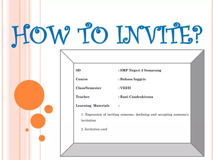 how to invite