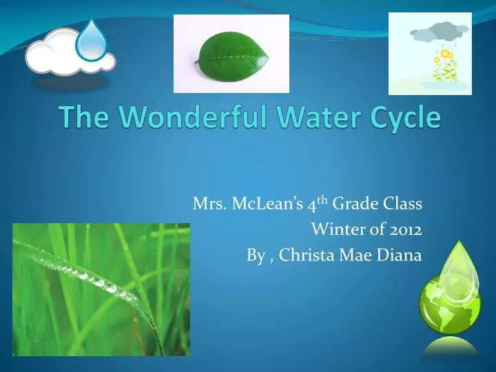 the wonderful water cycle