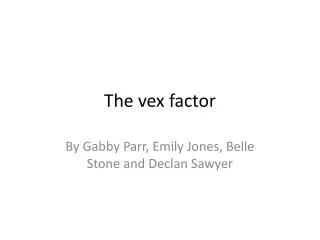 The vex factor