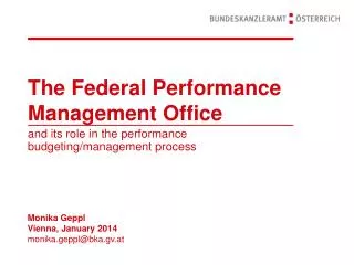 The Federal Performance Management Office