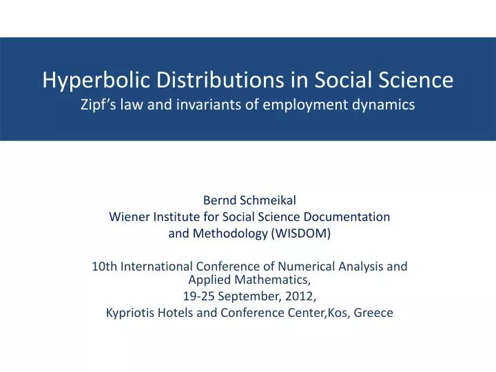 hyperbolic distributions in social science zipf s law and invariants of employment dynamics