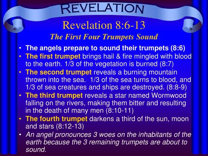 revelation 8 6 13 the first four trumpets sound