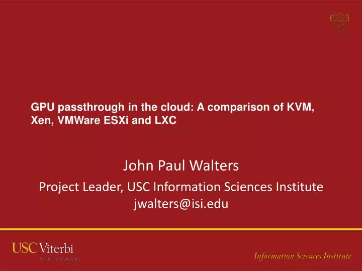 gpu p assthrough in the cloud a comparison of kvm xen vmware esxi and lxc