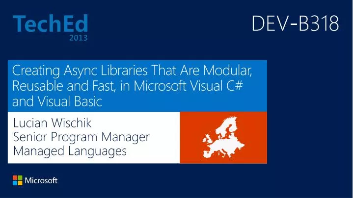 creating async libraries that are modular reusable and fast in microsoft visual c and visual basic