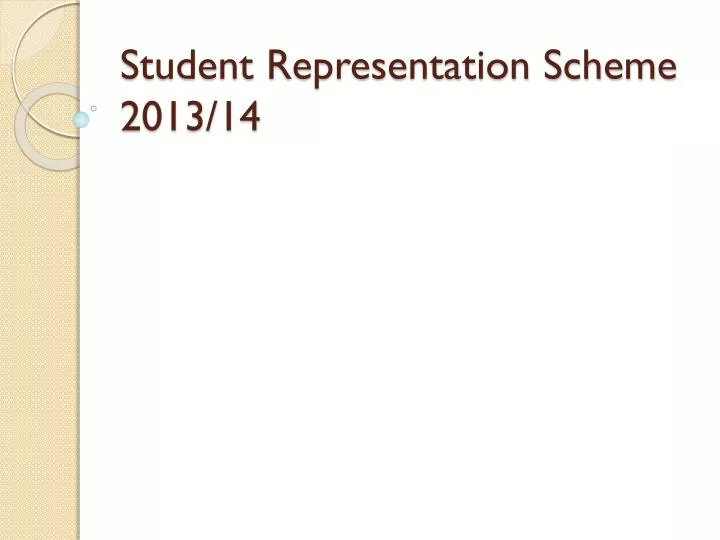student representation scheme 2013 14