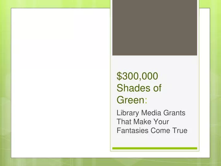 300 000 shades of green