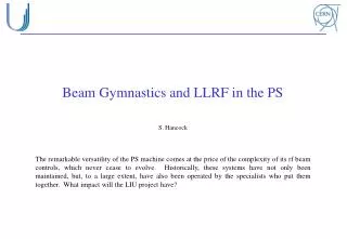 Beam Gymnastics and LLRF in the PS