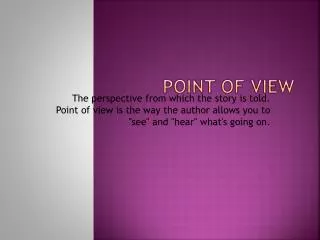 point of view
