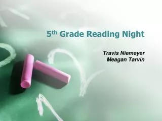 5 th Grade Reading Night