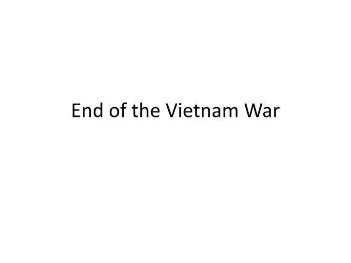 end of the vietnam war