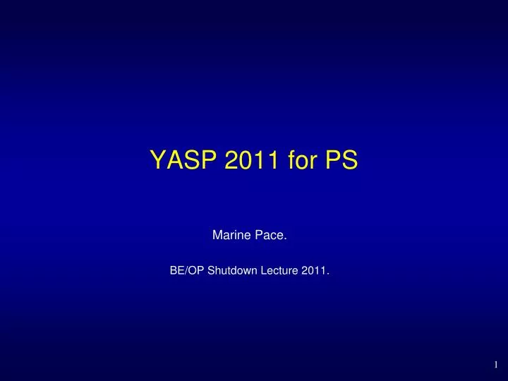 yasp 2011 for ps