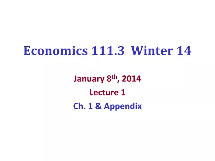 economics 111 3 winter 14