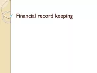 Financial record keeping