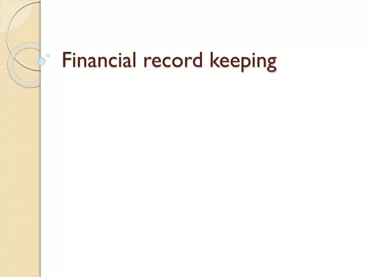 financial record keeping