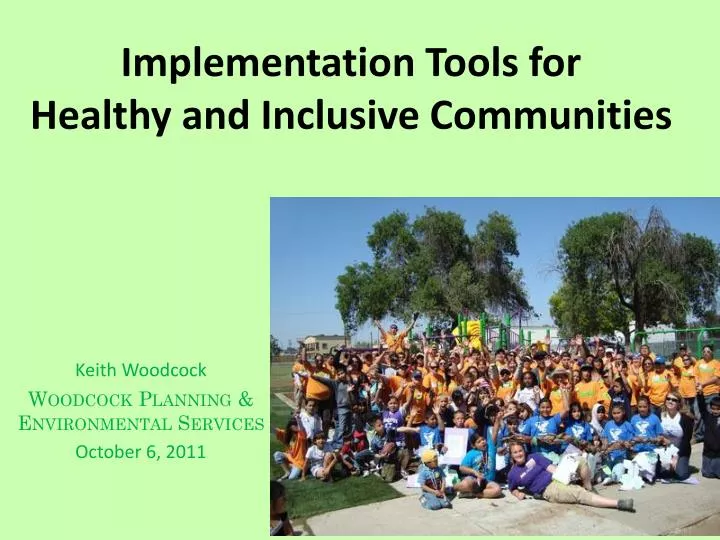 implementation tools for healthy and inclusive communities