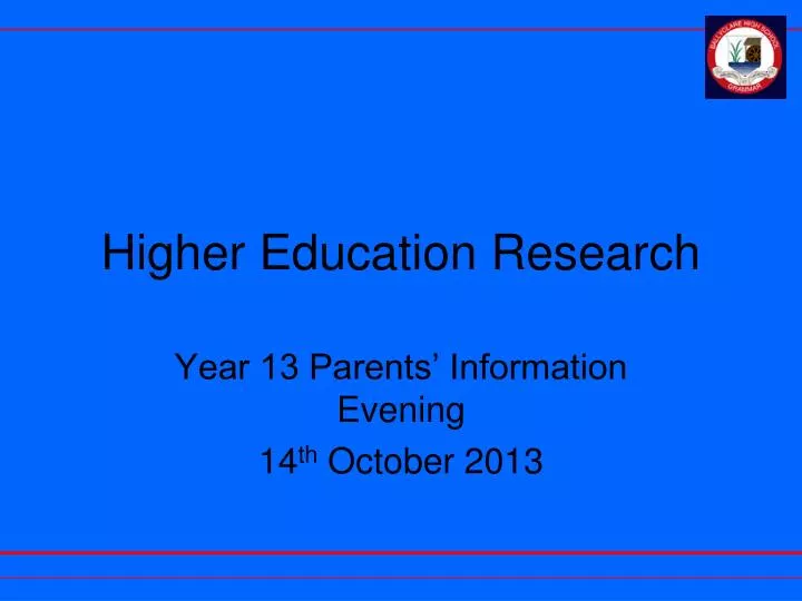 higher education research