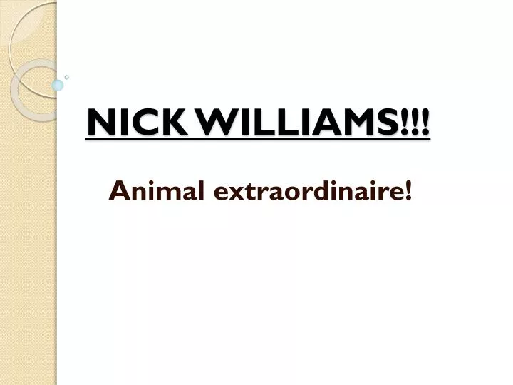 nick williams