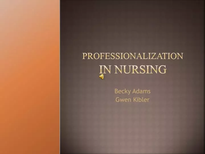 professionalization in nursing