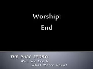 Worship : End
