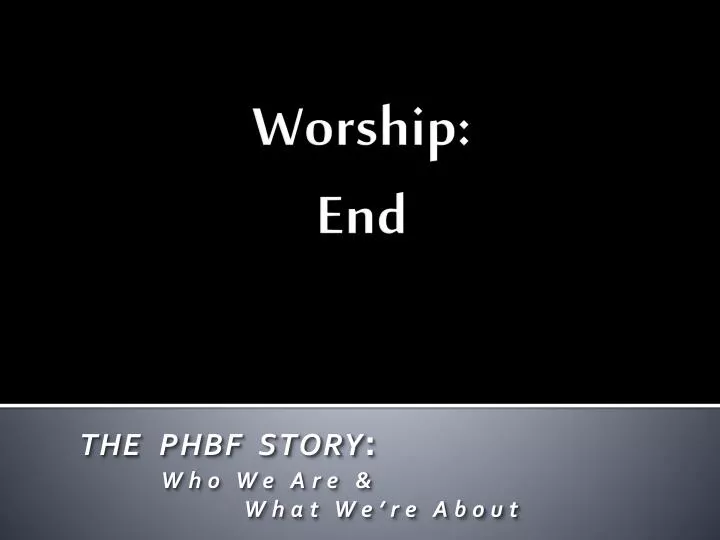 worship end