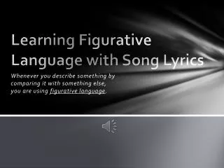 Learning Figurative Language with Song Lyrics