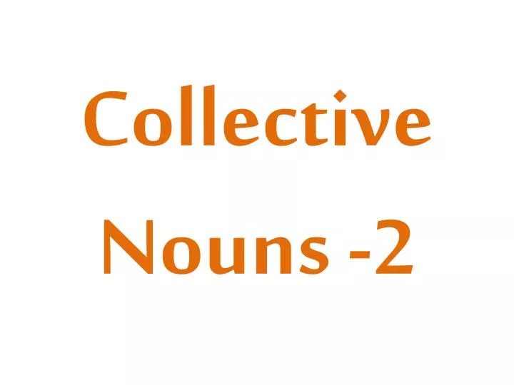 collective nouns 2