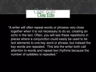 Close Echo