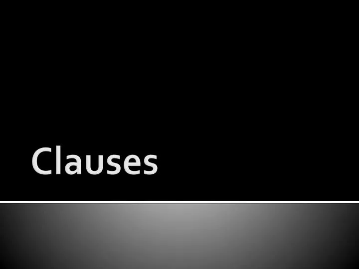 clauses
