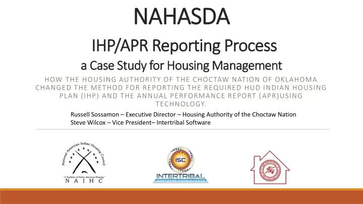 nahasda ihp apr reporting process a case study for housing management