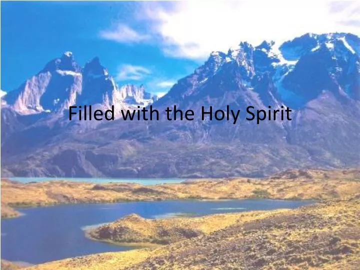 filled with the holy spirit