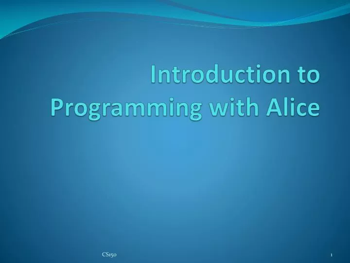 introduction to programming with alice